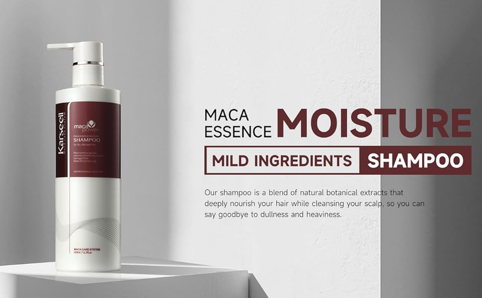 Karseell Argan Oil Shampoo Herbal Extract Moisturizing Deep Repair Smooth Shampoo for Dry and Damaged Hair 16.9Oz 500ml