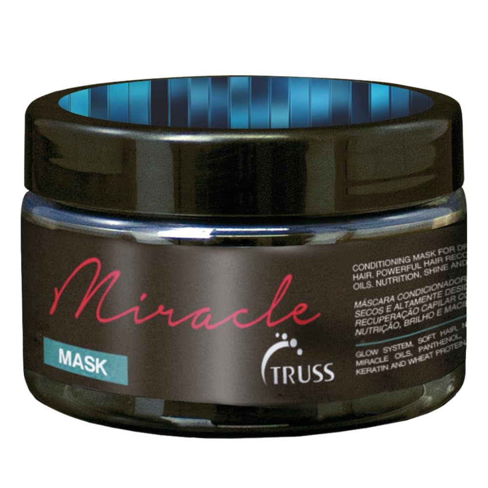 TRUSS Miracle Hair Mask - Hair Care for Women & Men Formulated with Blend of Oils & Nano Repair Technology - Hydrating, Detangling & Nourishing Conditioning Treatment for Damaged Strands (8.8 oz)