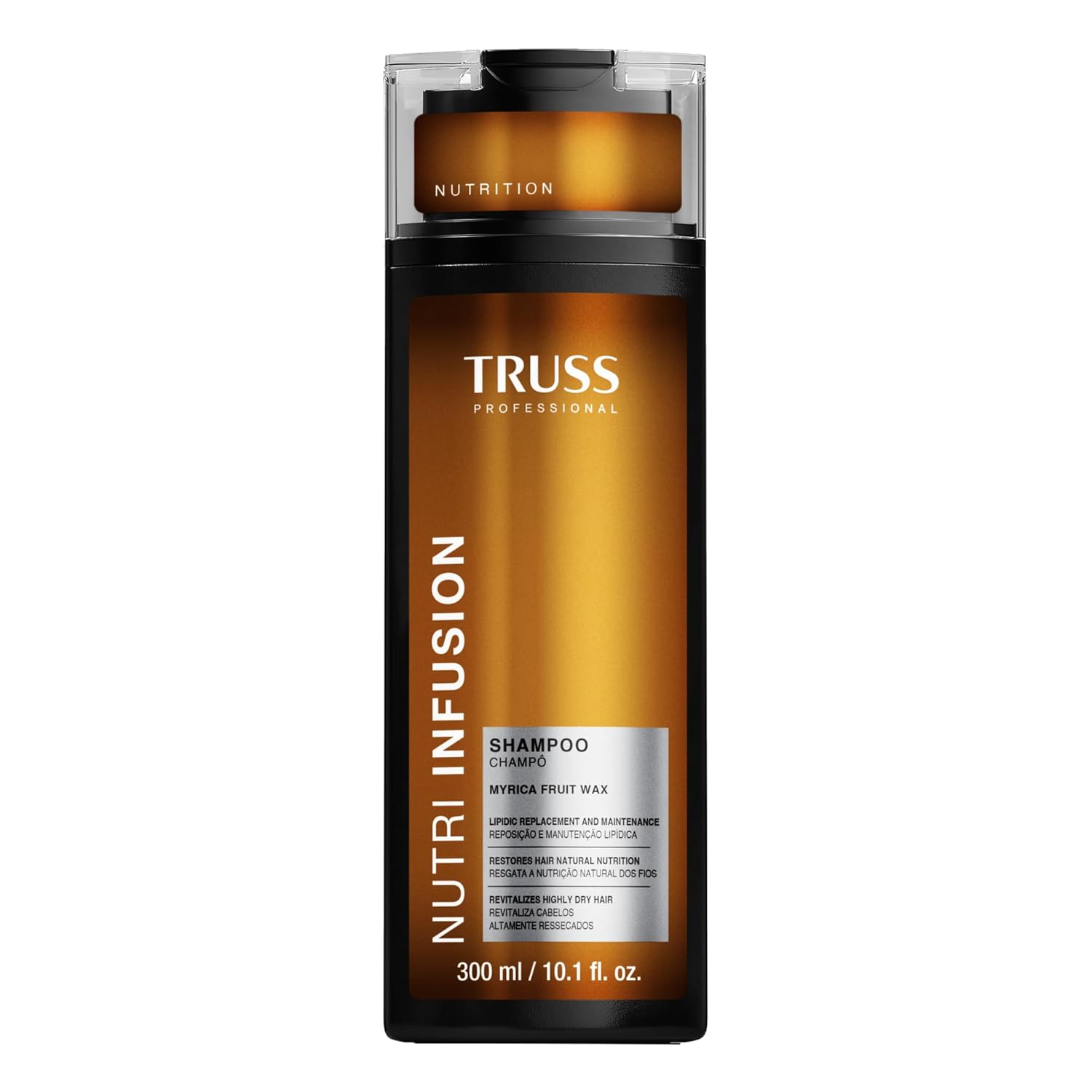 TRUSS Nutri Infusion Hair Shampoo for Women - Cleansing Shampoo for Dry, Damaged Hair - Restores Natural Moisture Balance with Myrica Fruit Wax & Miracle Oils (10.14 fl oz)