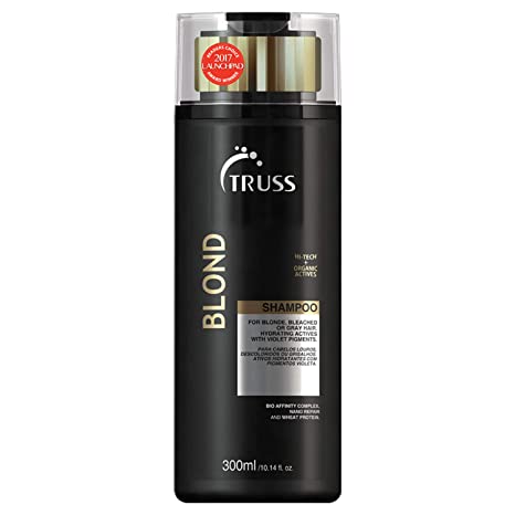 TRUSS Purple Shampoo & Toner for Blonde Hair - Blond Shampoo for Bleached, Gray, Highlighted & Brassy Hair - Restore Strength, Shine & Elasticity - Hydrating Daily Color Protection (10.14 Fl Oz)