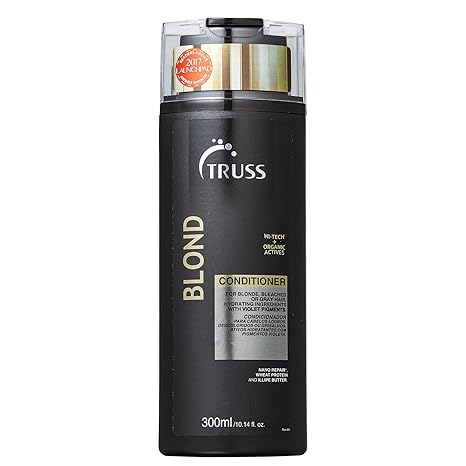 TRUSS Blond Conditioner - Violet Purple Conditioner For Blonde, Bleached & Gray Hair - Color Protection, Hydrating, Restores Elasticity, Neutralizes Brassiness, Yellow, & Orange Tones