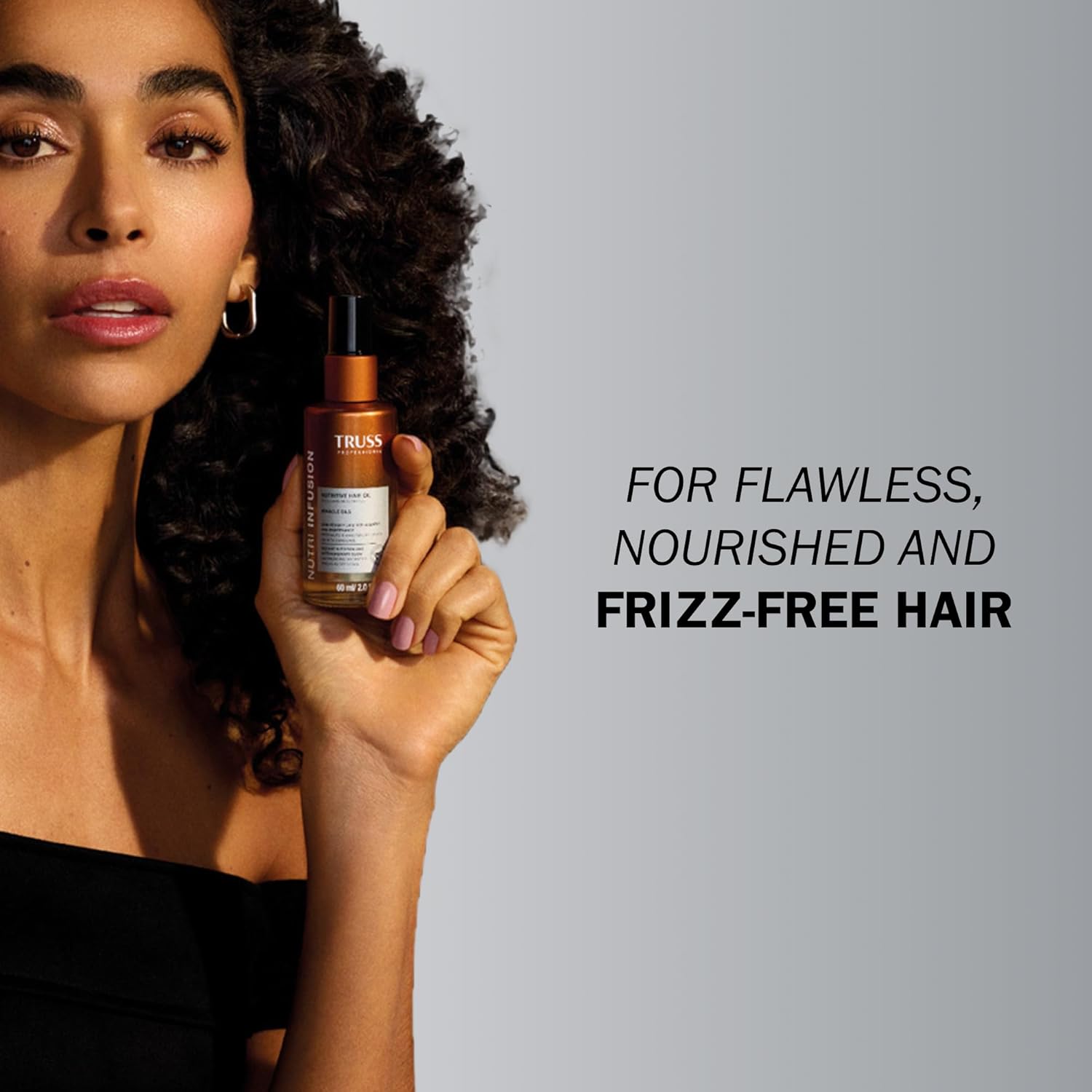 TRUSS Nutri Infusion Hair Oil for Damaged Hair - Hydrating, Anti-Frizz Finishing Oil - Provides Deep Nourishment, Heat Protection and Shine (2 fl oz)