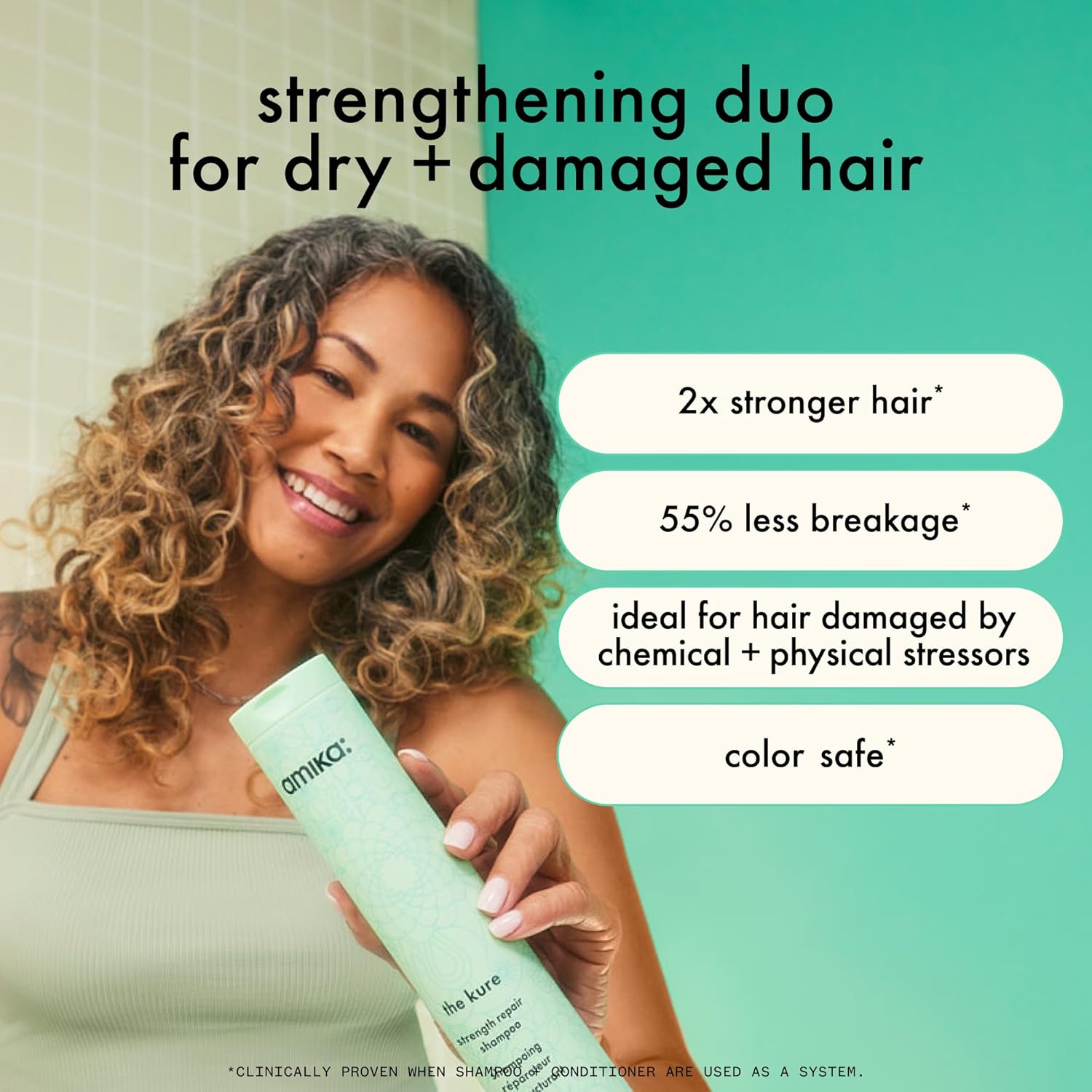 Amika The Kure Strength Repair Shampoo 1L
