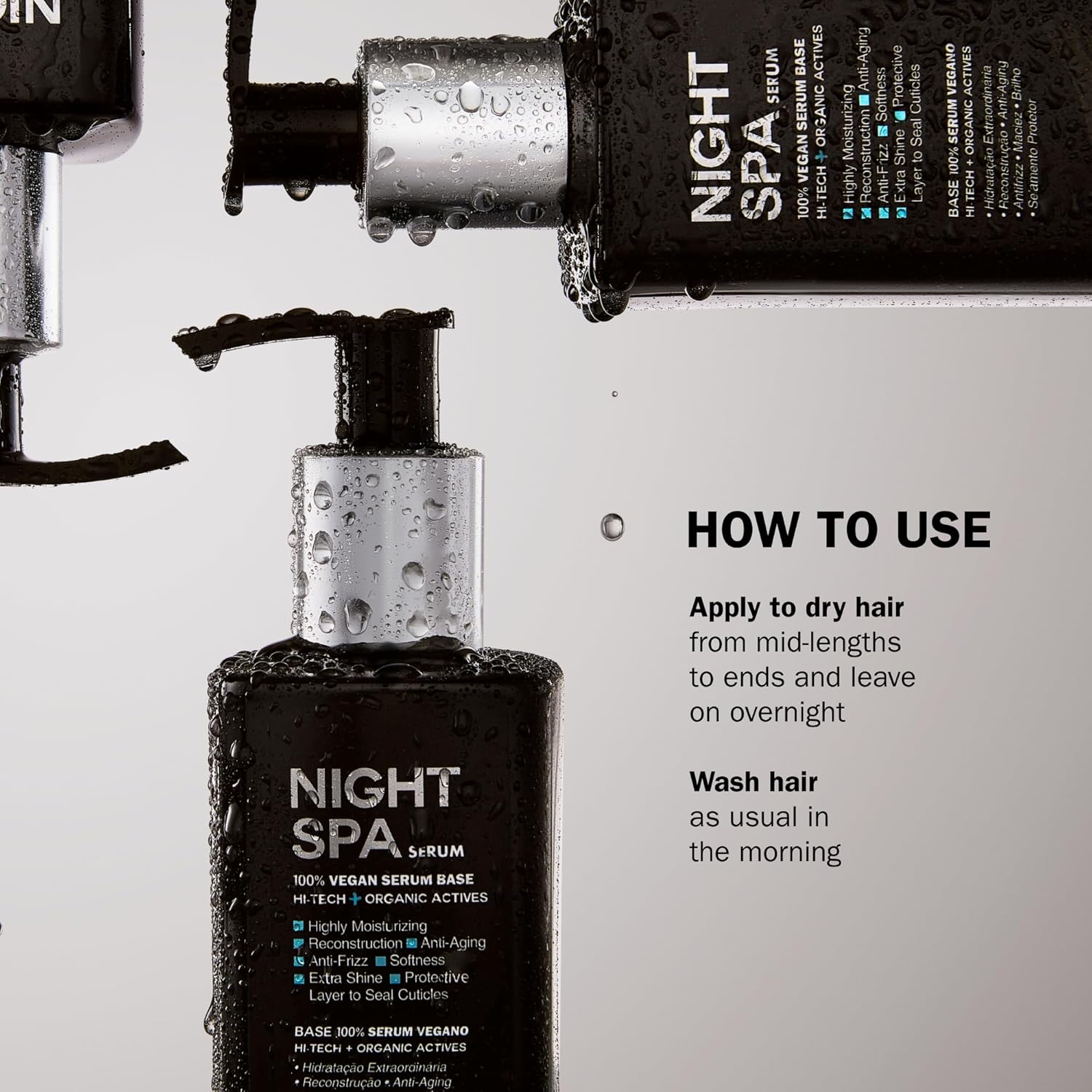 TRUSS Night Spa Overnight Hair Serum - Dry Hair Treatment for Intense Hydration & Reconstruction - Anti-Frizz Overnight Mask Helps Seal Cuticles & Enhance Shine - Vegan Wax Base (8.45 oz)