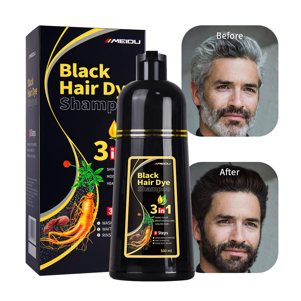 Meidu Instant 3in1 Hair Dye Color Shampoo  500mL each (BLACK)